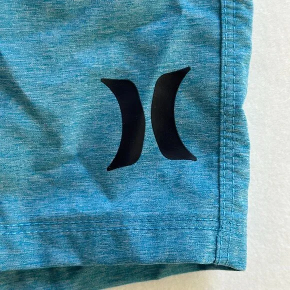 Hurley One & Only Crossdye 17" Volley Shorts Blue Mens Size S NWT - Picture 4 of 11